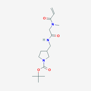 molecular formula C16H27N3O4 B7450605 tert-butyl 3-{[2-(N-methylprop-2-enamido)acetamido]methyl}pyrrolidine-1-carboxylate 