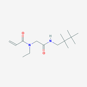 molecular formula C15H28N2O2 B7450664 N-ethyl-N-[2-oxo-2-(2,2,3,3-tetramethylbutylamino)ethyl]prop-2-enamide 