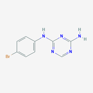 molecular formula C9H8BrN5 B074510 N-(4-Bromo-phenyl)-[1,3,5]triazine-2,4-diamine CAS No. 1342-25-2