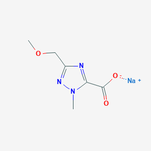 molecular formula C6H8N3NaO3 B7451205 sodium3-(methoxymethyl)-1-methyl-1H-1,2,4-triazole-5-carboxylate 