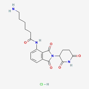 molecular formula C19H23ClN4O5 B7451298 N-(6-Aminohexanoyl) Pomalidomide Hydrochloride 