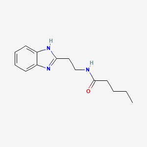 molecular formula C14H19N3O B7451316 N-[2-(1H-benzimidazol-2-yl)ethyl]pentanamide 