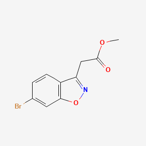 molecular formula C10H8BrNO3 B7451368 methyl2-(6-bromo-1,2-benzoxazol-3-yl)acetate 