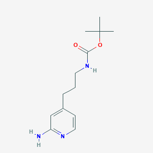 molecular formula C13H21N3O2 B7451615 tert-butyl N-[3-(2-aminopyridin-4-yl)propyl]carbamate 