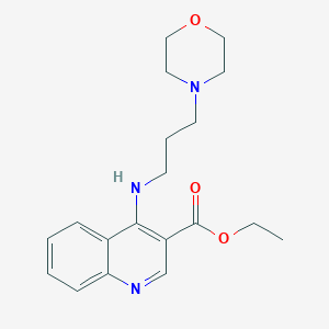 molecular formula C19H25N3O3 B7451698 ethyl 4-{[3-(morpholin-4-yl)propyl]amino}quinoline-3-carboxylate 