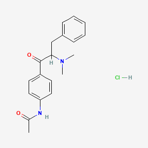 molecular formula C19H23ClN2O2 B7452322 N-[4-[2-(dimethylamino)-3-phenylpropanoyl]phenyl]acetamide;hydrochloride 