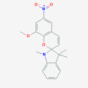 molecular formula C20H20N2O4 B074526 Spiro[2H-1-benzopyran-2,2'-indoline], 8-methoxy-1',3',3'-trimethyl-6-nitro- CAS No. 1498-89-1