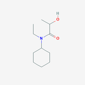 molecular formula C11H21NO2 B7453570 N-cyclohexyl-N-ethyl-2-hydroxypropanamide 