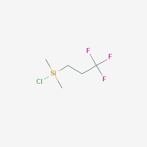 molecular formula C5H10ClF3Si B074540 Silane, chlorodimethyl(3,3,3-trifluoropropyl)- CAS No. 1481-41-0