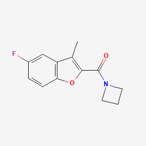 molecular formula C13H12FNO2 B7454086 Azetidin-1-yl-(5-fluoro-3-methyl-1-benzofuran-2-yl)methanone 