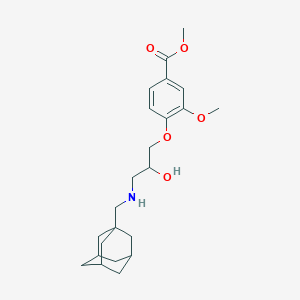 molecular formula C23H33NO5 B7454241 Methyl 4-[3-(1-adamantylmethylamino)-2-hydroxypropoxy]-3-methoxybenzoate 