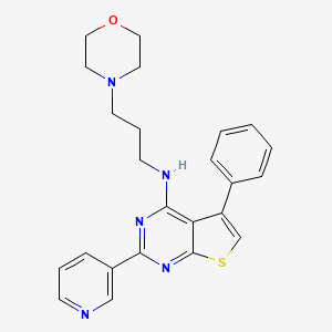 molecular formula C24H25N5OS B7454328 N-(3-morpholin-4-ylpropyl)-5-phenyl-2-pyridin-3-ylthieno[2,3-d]pyrimidin-4-amine 