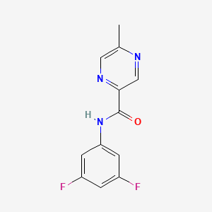 molecular formula C12H9F2N3O B7454341 N-(3,5-difluorophenyl)-5-methylpyrazine-2-carboxamide 