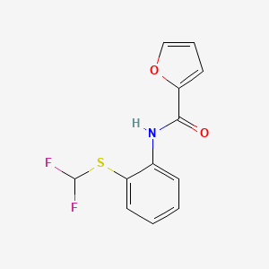 molecular formula C12H9F2NO2S B7454435 N-[2-(difluoromethylsulfanyl)phenyl]furan-2-carboxamide 