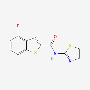 molecular formula C12H9FN2OS2 B7454630 N-(4,5-dihydro-1,3-thiazol-2-yl)-4-fluoro-1-benzothiophene-2-carboxamide 
