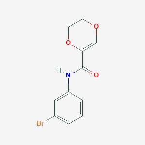 molecular formula C11H10BrNO3 B7454678 N-(3-bromophenyl)-5,6-dihydro-1,4-dioxine-2-carboxamide 