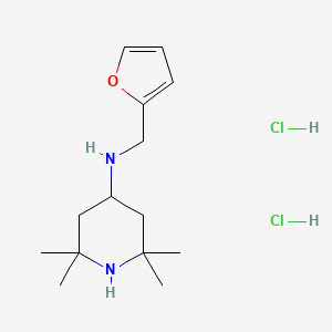 molecular formula C14H26Cl2N2O B7454693 N-(furan-2-ylmethyl)-2,2,6,6-tetramethylpiperidin-4-amine;dihydrochloride 