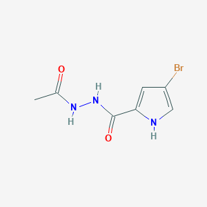 molecular formula C7H8BrN3O2 B7454708 N'-acetyl-4-bromo-1H-pyrrole-2-carbohydrazide 