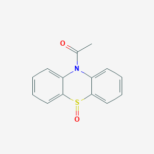 molecular formula C14H11NO2S B074548 Phenothiazine, 10-acetyl-, 5-oxide CAS No. 1217-37-4