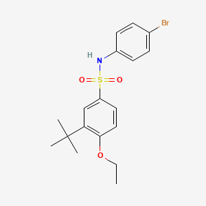 molecular formula C18H22BrNO3S B7456030 N-(4-bromophenyl)-3-tert-butyl-4-ethoxybenzene-1-sulfonamide 