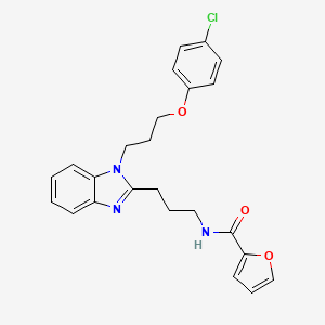 molecular formula C24H24ClN3O3 B7456057 N-(3-{1-[3-(4-CHLOROPHENOXY)PROPYL]-1H-1,3-BENZODIAZOL-2-YL}PROPYL)FURAN-2-CARBOXAMIDE 