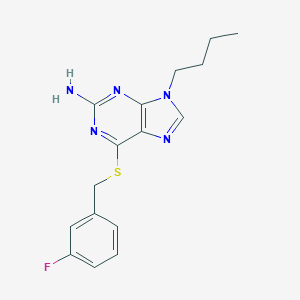 molecular formula C16H18FN5S B074562 9-Butyl-6-[(3-fluorophenyl)methylsulfanyl]purin-2-amine CAS No. 1581-22-2