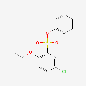 molecular formula C14H13ClO4S B7456520 Phenyl 5-chloro-2-ethoxybenzene-1-sulfonate 