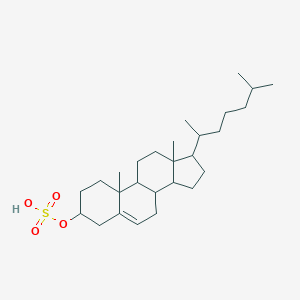 molecular formula C27H46O4S B074567 [10,13-dimethyl-17-(6-methylheptan-2-yl)-2,3,4,7,8,9,11,12,14,15,16,17-dodecahydro-1H-cyclopenta[a]phenanthren-3-yl] hydrogen sulfate CAS No. 1491-95-8