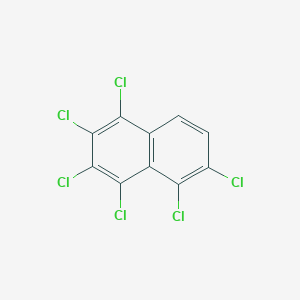 molecular formula C10H2Cl6 B074572 1,2,3,4,5,6-Hexachloronaphthalene CAS No. 1335-87-1