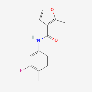 molecular formula C13H12FNO2 B7458012 N-(3-fluoro-4-methylphenyl)-2-methylfuran-3-carboxamide 