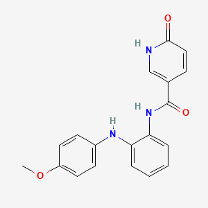 molecular formula C19H17N3O3 B7458582 N-[2-(4-methoxyanilino)phenyl]-6-oxo-1H-pyridine-3-carboxamide 