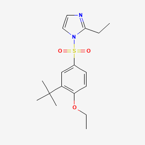 molecular formula C17H24N2O3S B7459884 1-(3-Tert-butyl-4-ethoxyphenyl)sulfonyl-2-ethylimidazole 