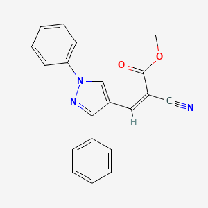 methyl (2Z)-2-cyano-3-(1,3-diphenyl-1H-pyrazol-4-yl)prop-2-enoate