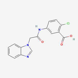 5-[[2-(Benzimidazol-1-yl)acetyl]amino]-2-chlorobenzoic acid