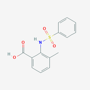 molecular formula C14H13NO4S B7460066 3-Methyl-2-[(phenylsulfonyl)amino]benzoic acid 