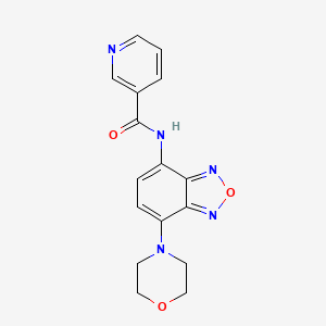 molecular formula C16H15N5O3 B7460621 N-[7-(morpholin-4-yl)-2,1,3-benzoxadiazol-4-yl]pyridine-3-carboxamide 