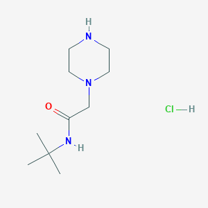 molecular formula C10H22ClN3O B7460831 N-tert-butyl-2-piperazin-1-ylacetamide;hydrochloride 