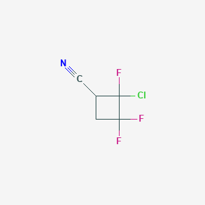 molecular formula C5H3ClF3N B074610 2-Chloro-2,3,3-trifluorocyclobutane-1-carbonitrile CAS No. 1546-77-6