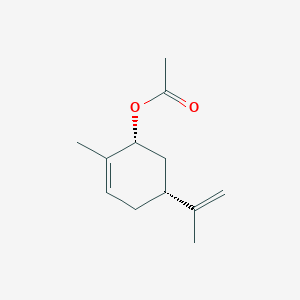 molecular formula C12H18O2 B074613 2-Cyclohexen-1-ol, 2-methyl-5-(1-methylethenyl)-, acetate, cis- CAS No. 1205-42-1
