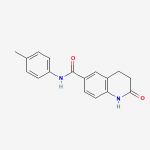 molecular formula C17H16N2O2 B7461755 N-(4-methylphenyl)-2-oxo-3,4-dihydro-1H-quinoline-6-carboxamide 