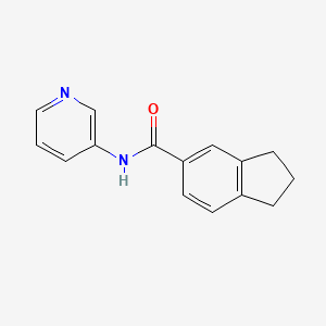 molecular formula C15H14N2O B7461971 N-pyridin-3-yl-2,3-dihydro-1H-indene-5-carboxamide 
