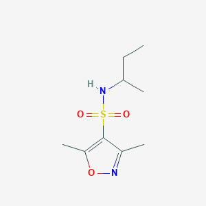 molecular formula C9H16N2O3S B7462274 N-(butan-2-yl)-3,5-dimethyl-1,2-oxazole-4-sulfonamide 