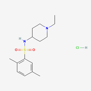 molecular formula C15H25ClN2O2S B7462338 N-(1-ethylpiperidin-4-yl)-2,5-dimethylbenzenesulfonamide;hydrochloride 