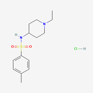 molecular formula C14H23ClN2O2S B7462370 N-(1-ethylpiperidin-4-yl)-4-methylbenzenesulfonamide;hydrochloride 