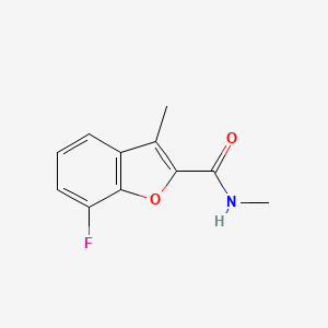 molecular formula C11H10FNO2 B7462441 7-fluoro-N,3-dimethyl-1-benzofuran-2-carboxamide 