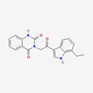 molecular formula C20H17N3O3 B7462607 3-[2-(7-ethyl-1H-indol-3-yl)-2-oxoethyl]-1H-quinazoline-2,4-dione 