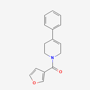 molecular formula C16H15NO2 B7462692 furan-3-yl-(4-phenyl-3,6-dihydro-2H-pyridin-1-yl)methanone 
