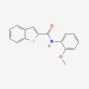 molecular formula C16H13NO2S B7462918 N-(2-methoxyphenyl)-1-benzothiophene-2-carboxamide 