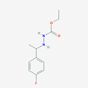 molecular formula C11H15FN2O2 B074630 ethyl N-[1-(4-fluorophenyl)ethylamino]carbamate CAS No. 1478-87-1