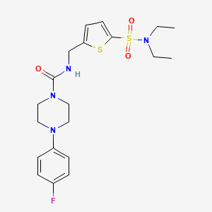 molecular formula C20H27FN4O3S2 B7463457 N-[[5-(diethylsulfamoyl)thiophen-2-yl]methyl]-4-(4-fluorophenyl)piperazine-1-carboxamide 